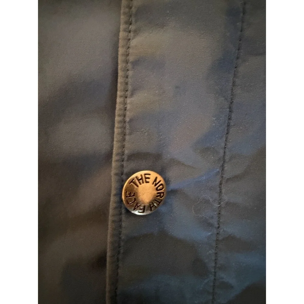 Vintage The North Face Blue Jacket gore tex Brown Label Mens Large Zipper Broken